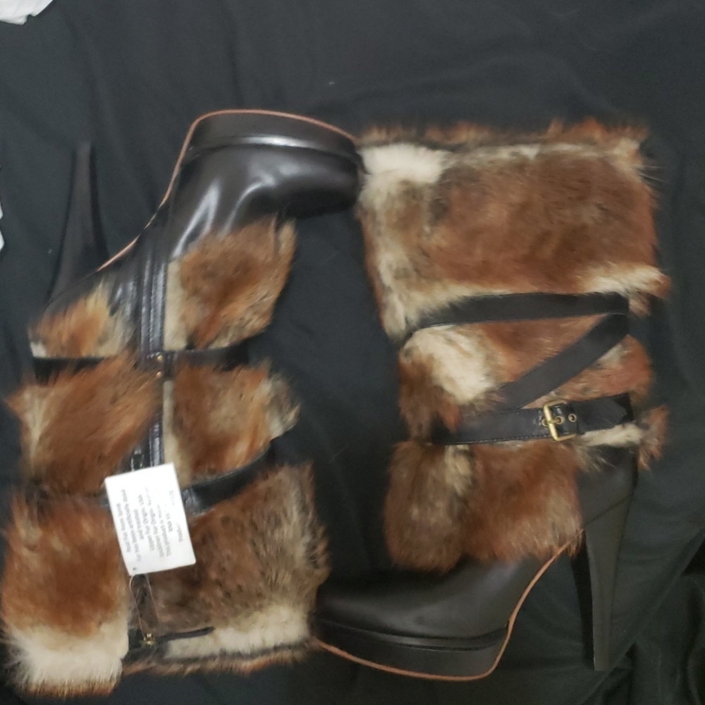 Never worn Ugg Lamb fur boots, Size 9.5